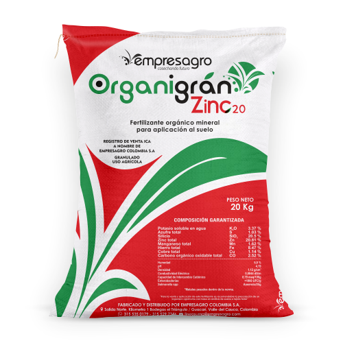 fertilizante organico organigran zinc bulto